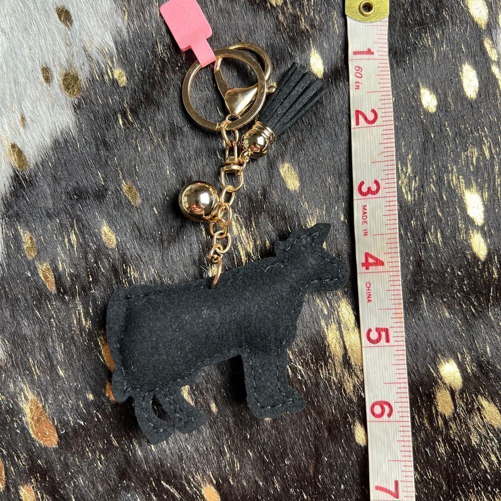 Blinged Cow Keychain - Picture 2 of 2